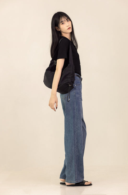 CAPRI DENIM STRAIGHT LEG PANTS